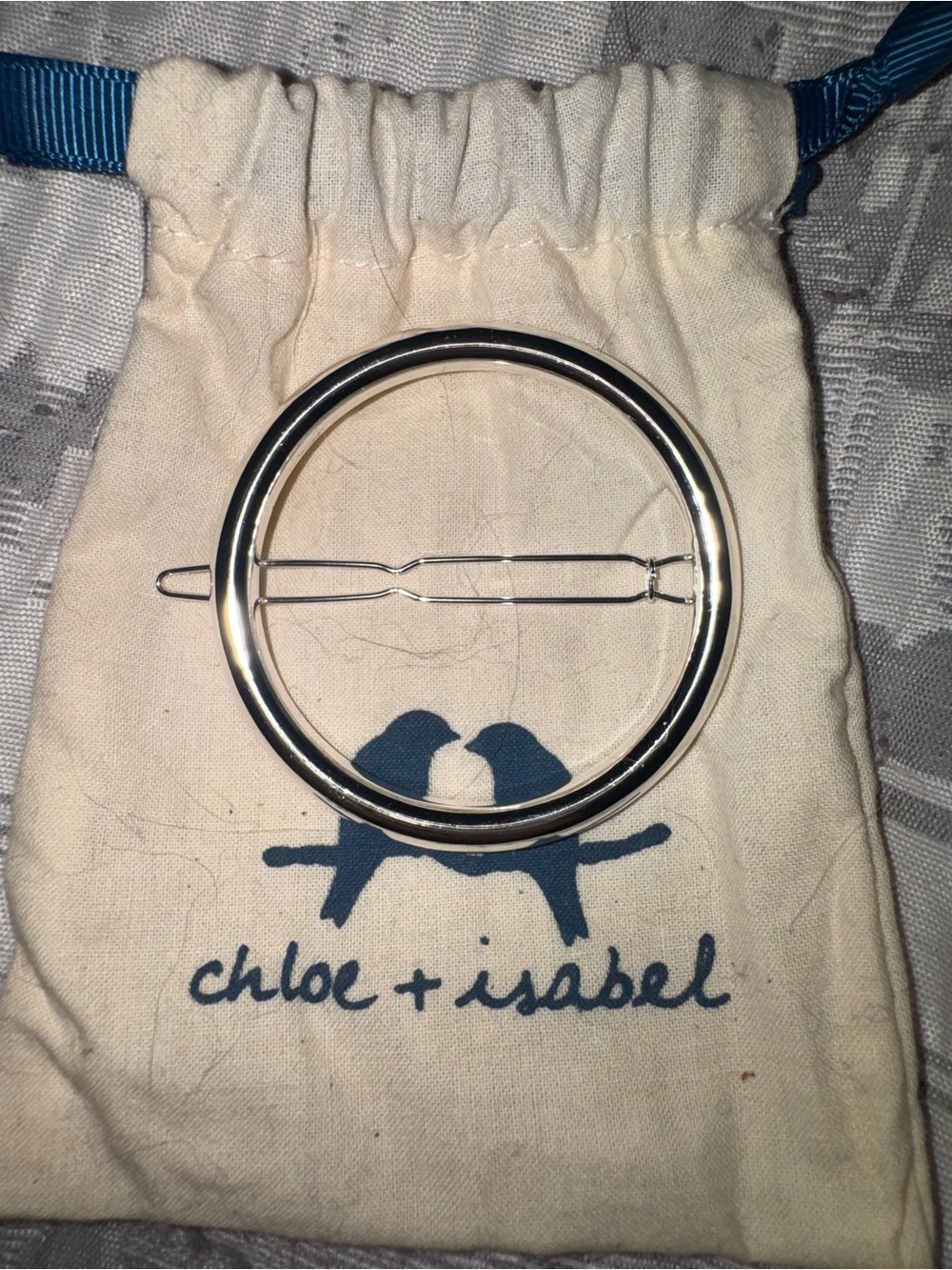 Chloe + Isabel Silver Round Hair Pin - Polished Circle Barrette